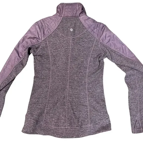 Lululemon Athletica Women's Rebel Runner Jacket Long Sleeve Size 4 Purple Gray